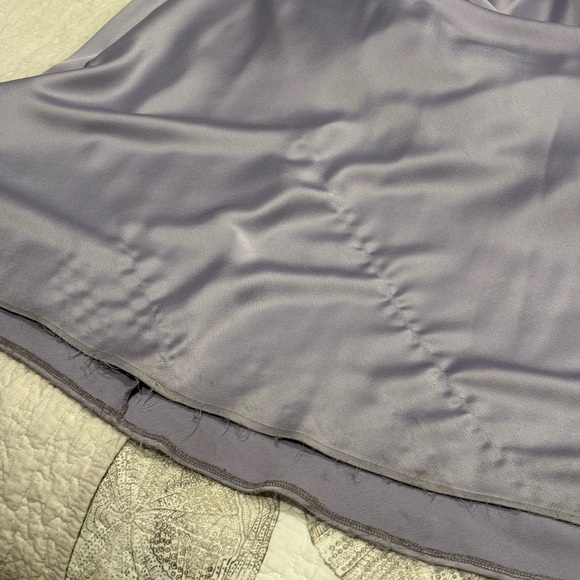 Jenny Yoo Addison Slip Dress in Lilac Mist Bridesmaid Wedding - Damaged Hemline - Picture 5 of 11